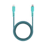 کابل USB-C به لایتنینگ انرژیا مدل FibraTough طول 1.5 متر فیروزه ای