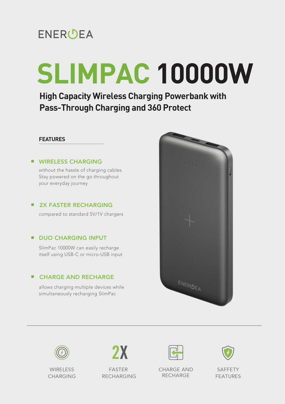 پاور بانک انرژیا مدل SlimPac 10000W