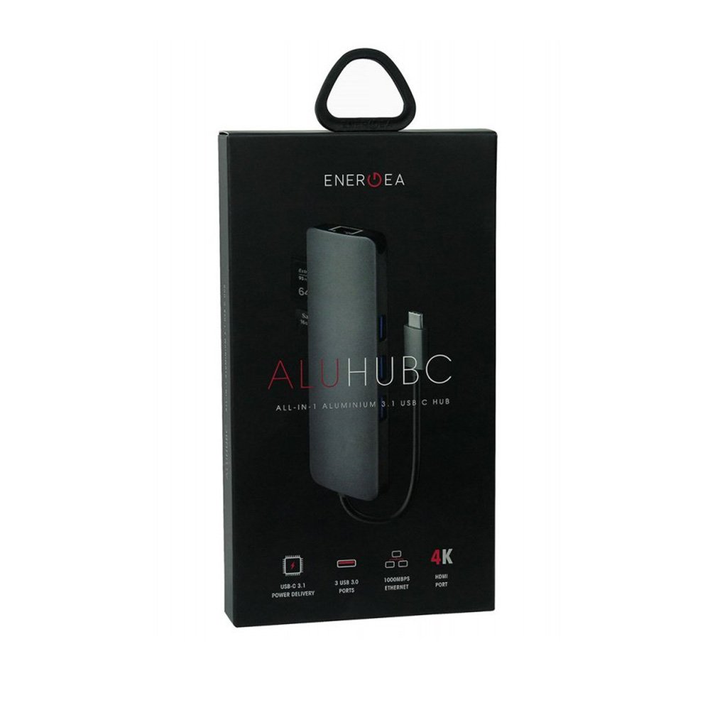 هاب و شارژر USB-C انرژیا مدل AluHub C4K برای مک بوک