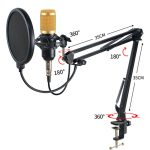 میکروفن کندانسر مدل Professional Condenser Microphone همراه با پایه تلسکوپی و پاپ فیلتر - Image 4