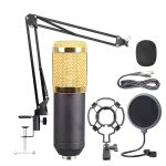 میکروفن کندانسر مدل Professional Condenser Microphone همراه با پایه تلسکوپی و پاپ فیلتر - Image 2