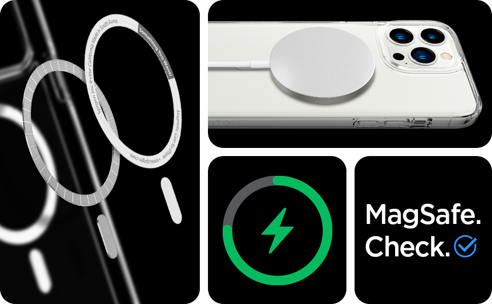 قاب اسپیگن آیفون 13 پرو مکس Spigen Ultra Hybrid Mag Case iPhone 13 Pro Max 7 قاب Ultra Hybrid Mag اسپیگن با قابلیت پشتیبانی از مگ سیف اپل