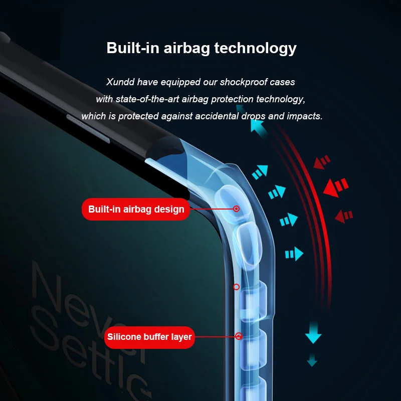 قاب Hybrid Armor جی تک Samsung A72-5G دارای ایربگ در لبه های قاب برای مقاومت بیشتر
