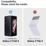 محافظ صفحه نمایش اسپیگن Spigen GLAS.tR Glass Galaxy Z Fold 3  همراه با فیلم محافظ لولا - Image 8