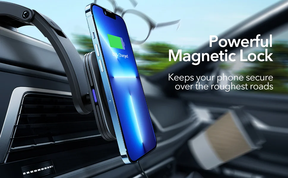 شارژر و هولدر مغناطیسی داخل خودرو ESR HaloLock Dashboard Magnetic Wireless Charger