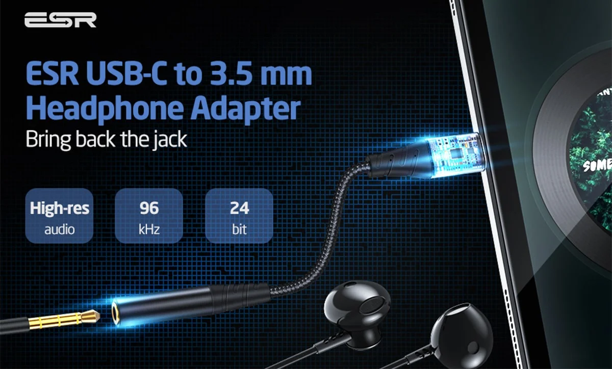 ESR USB-C To 3.5mm Headphone Jack Adapter