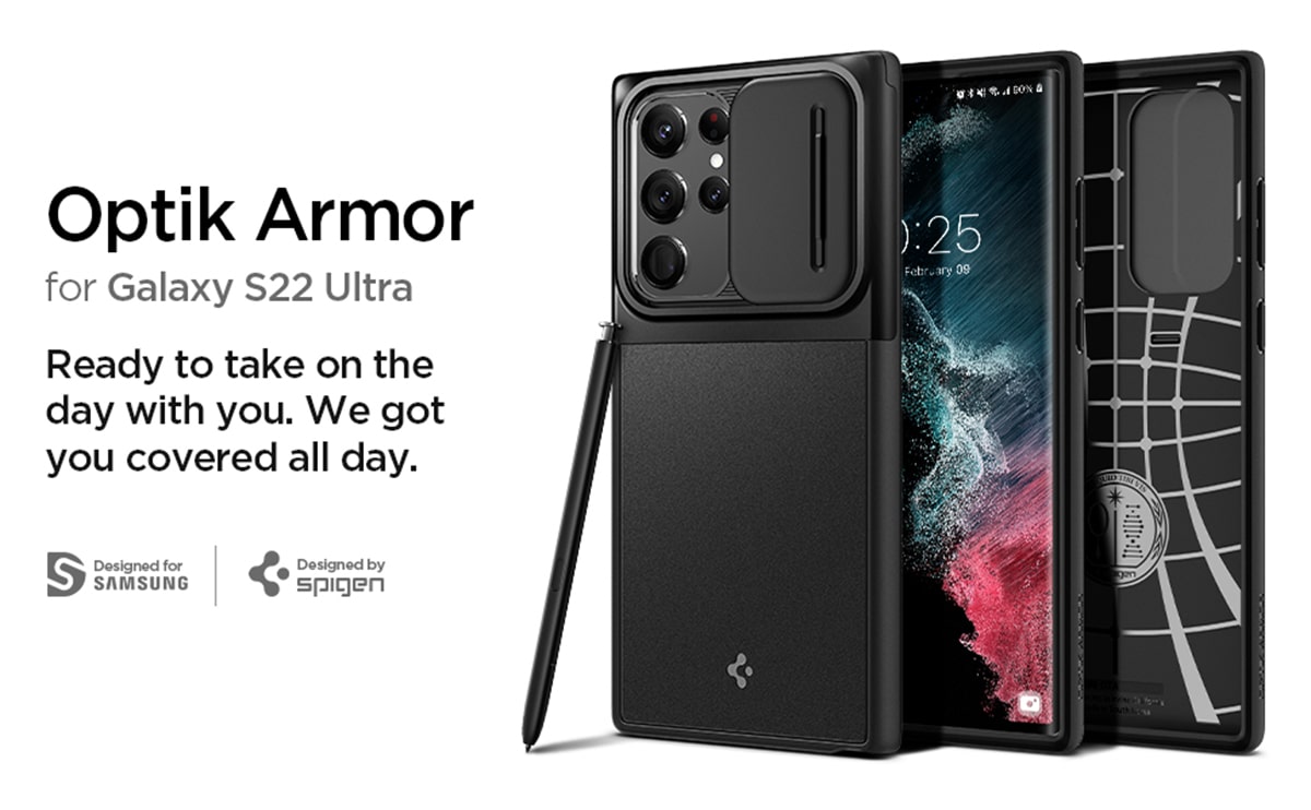قاب اسپیگن گلکسی اس 22 الترا | Spigen Optik Armor Case Samsung Galaxy S22 Ultra فروشگاه اسپيگن ایران