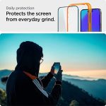 محافظ صفحه نمایش اسپیگن آیفون 14 پرو مکس Spigen tR Align Master Glass iPhone 14 Pro Max - Image 5