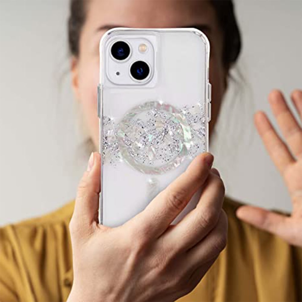 قاب آیفون 14 پلاس برند کیس میت مدل Case-Mate a touch of pearl with magsafe فروشگاه اسپيگن ایران