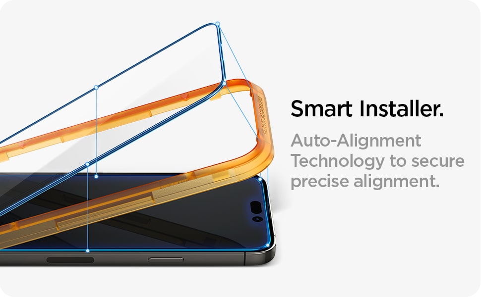 محافظ صفحه نمایش اسپیگن آیفون 14 پرو مکس Spigen tR Align Master Glass iPhone 14 Pro Max فروشگاه اسپيگن ایران