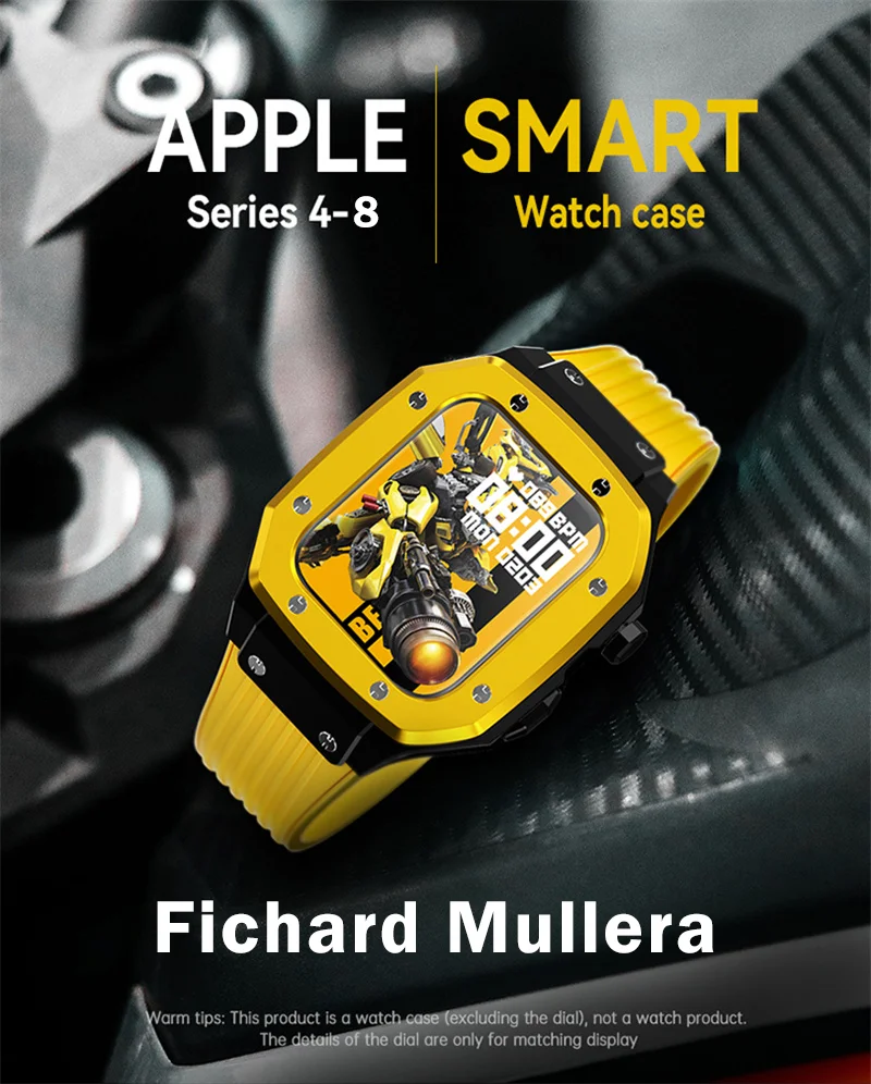 خرید بند اپل واچ سری لاکچری Fichard Mullera for apple watch 44/45 mm