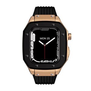 بند اپل واچ سری لاکچری Fichard Mullera for apple watch 44/45 mm مشکی برنز