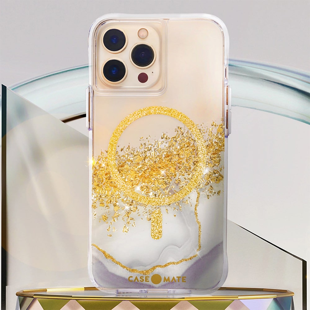 قاب آیفون 14 پرو برند کیس میت مدل Case-Mate Karate Marble with Magsafe فروشگاه اسپيگن ایران