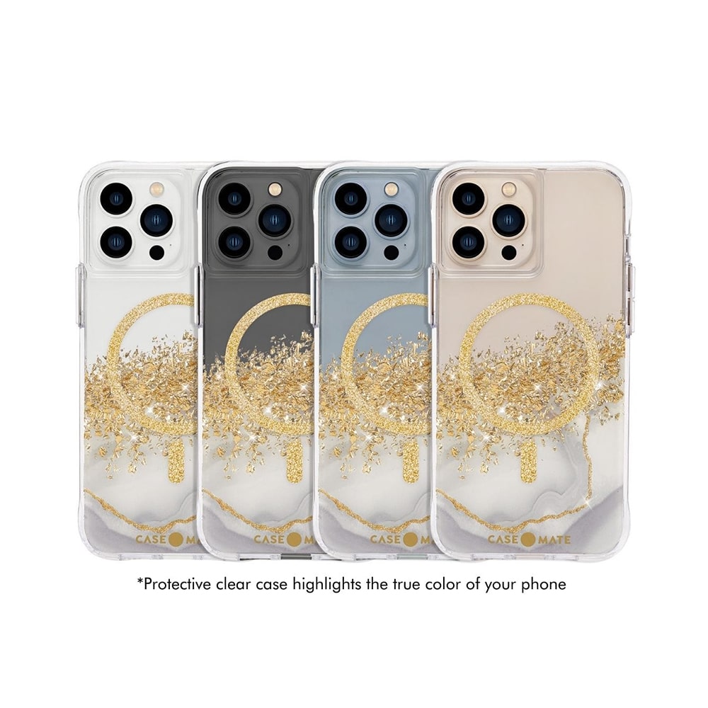 قاب آیفون 14 پرو برند کیس میت مدل Case-Mate Karate Marble with Magsafe فروشگاه اسپيگن ایران