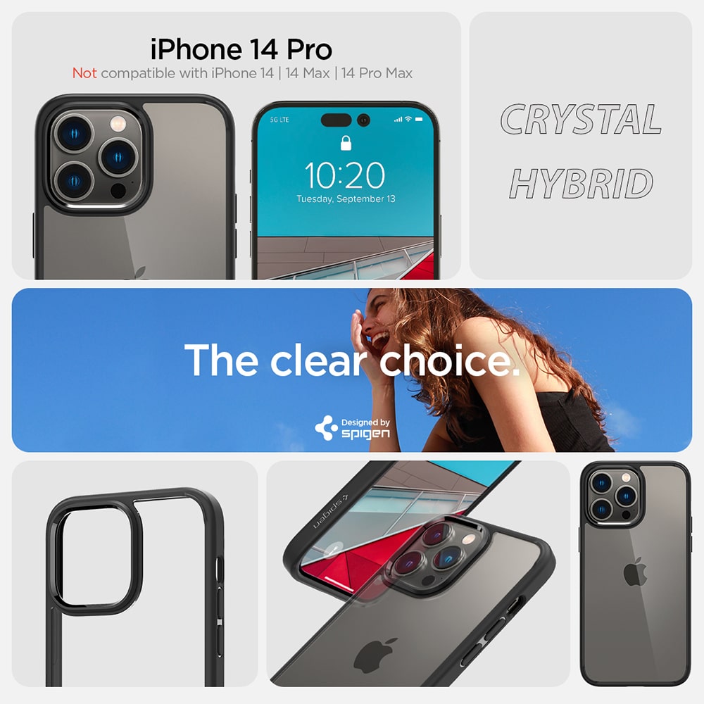 قاب اسپیگن آیفون 14 پرو Spigen Crystal Hybrid Case iPhone 14 Pro 1 قاب اسپیگن آیفون 14 پرو Spigen Crystal Hybrid Case iPhone 14 Pro فروشگاه اسپيگن ایران