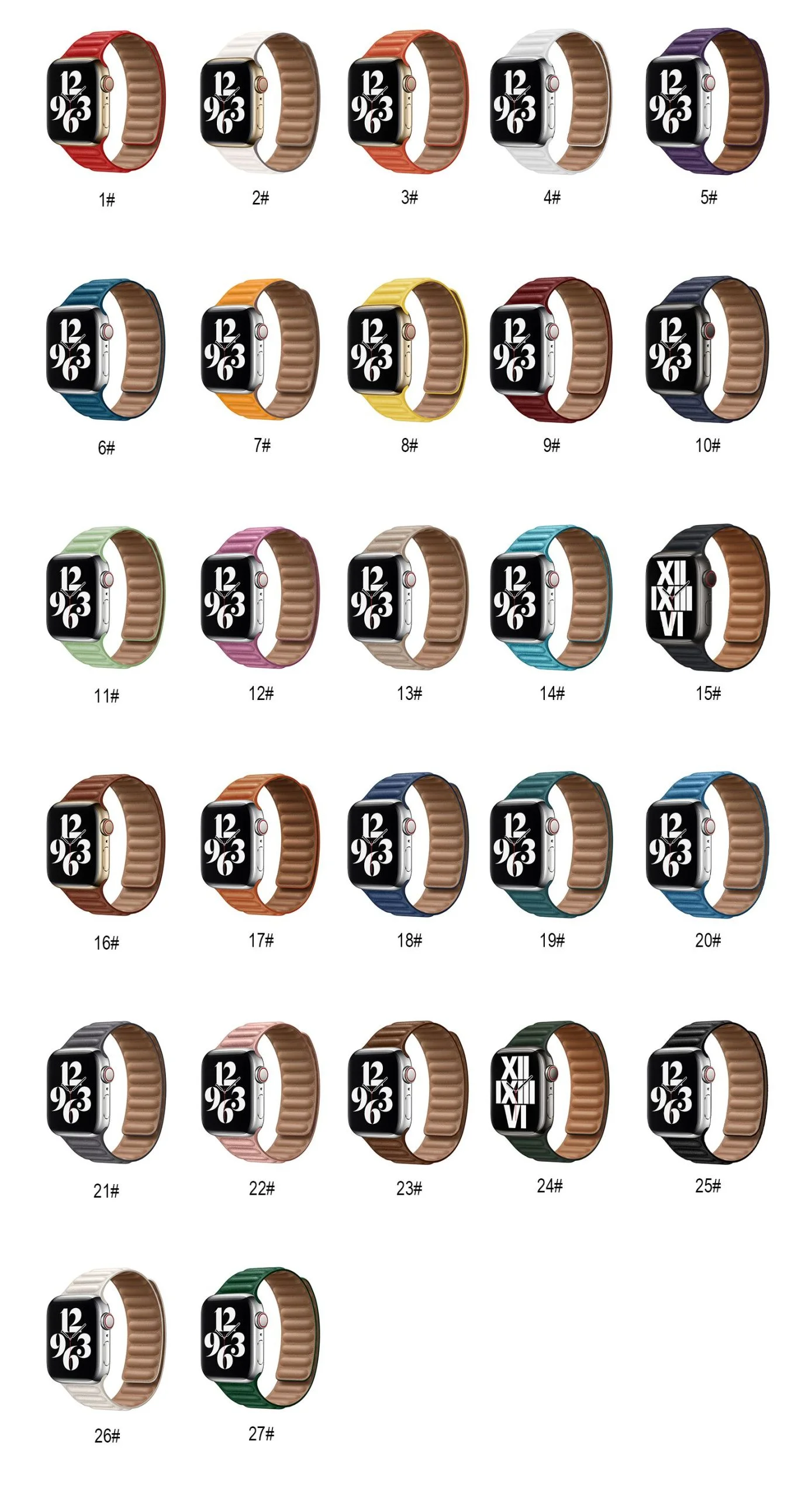 27 رنگ متنوع برای بند چرمی مگنتی جیتک با نام Umber Leather Link
