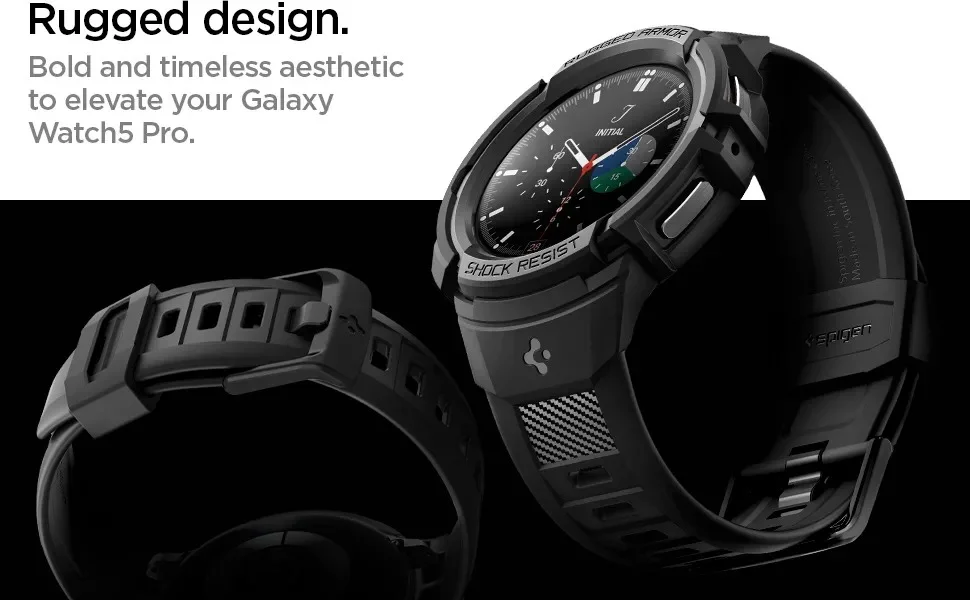 لوکس ترین بند بند اسپیگن Galaxy Watch5 Pro 45mm مدل Rugged Armor Pro