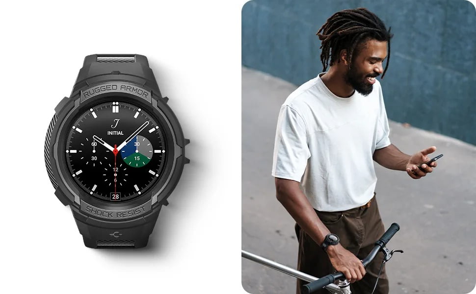 خاص ترین بهترین بند برای بند اسپیگن Galaxy Watch5 Pro 45mm مدل Rugged Armor Pro