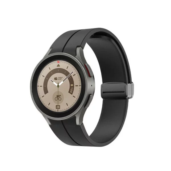 بند گلکسی واچ سامسونگ سری 4 و 5 G-Tech Galaxy Watch Magnetic D-Buckle Sport Band مشکی