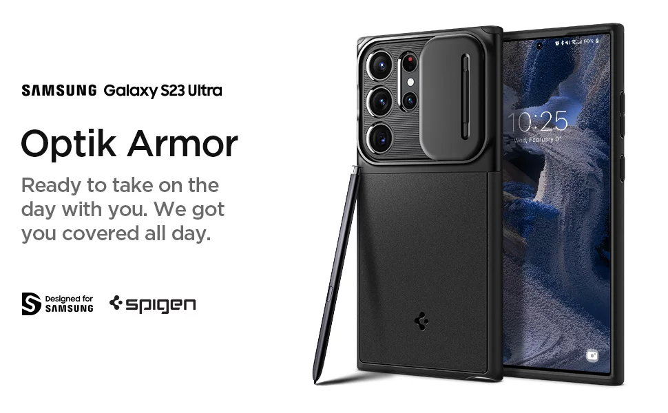 قاب اسپیگن گلکسی اس 23 الترا | Spigen Optik Armor Case Samsung Galaxy S23 Ultra 1 قاب اسپیگن گلکسی اس 23 الترا | Spigen Optik Armor Case Samsung Galaxy S23 Ultra فروشگاه اسپيگن ایران