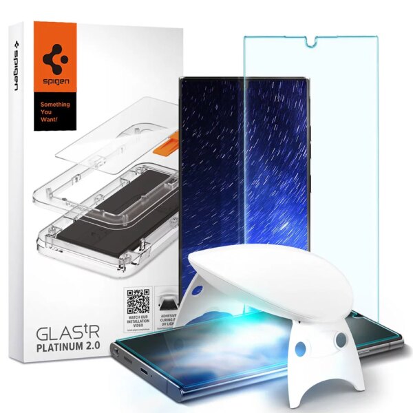 محافظ صفحه نمایش اسپیگن Galaxy S23 Ultra Screen Protector Platinum 