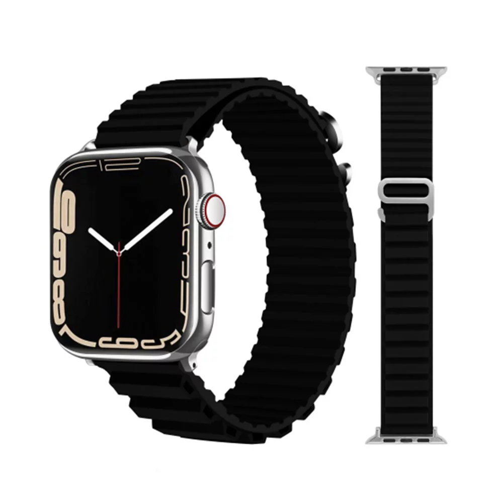 بند اپل واچ جیتک G-Tech Silicone Alpine Band apple Watch 44/45/49 mm مشکی