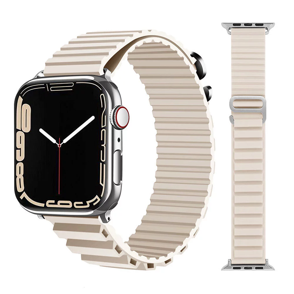 بند اپل واچ جیتک G-Tech Silicone Alpine Band apple Watch 44/45/49 mm استارلایت