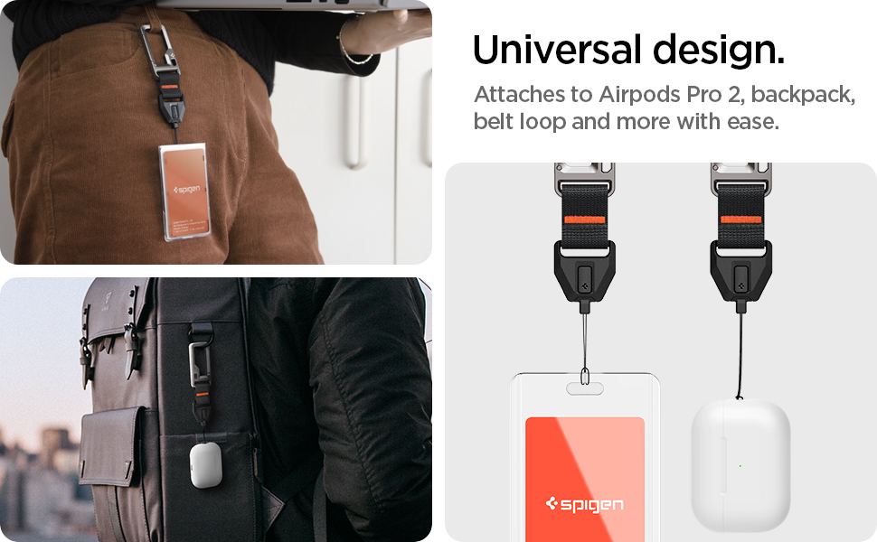 بند نگهدارنده اسپیگن مدل AirPods Pro 2 Lanyard Carabiner فروشگاه اسپيگن ایران
