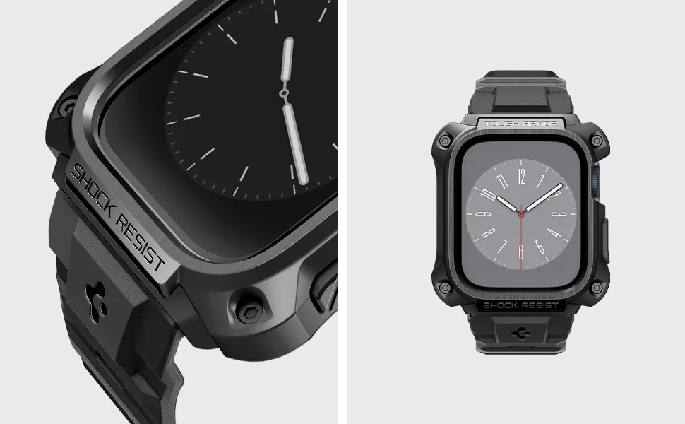 بند و کاور اپل واچ اسپیگن سایز 45 | Spigen Tough Armor Pro Metal Apple Watch Series 9/8/7 Case فروشگاه اسپيگن ایران
