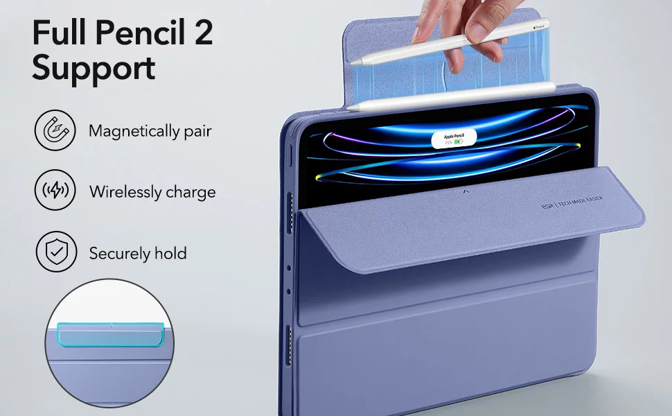 کیف آیپد 11 اینچی برند ESR مدل ESR iPad Pro 11 Rebound Hybrid Case 360 (2021/22) فروشگاه اسپيگن ایران