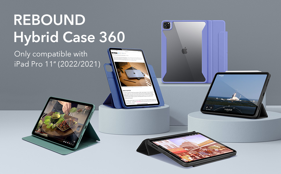 کیف آیپد 11 اینچی برند ESR مدل ESR iPad Pro 11 Rebound Hybrid Case 360 (2021/22) فروشگاه اسپيگن ایران