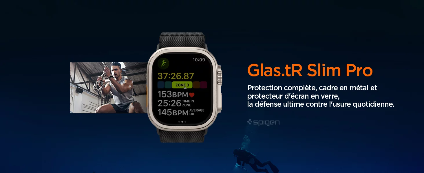 محافظ صفحه نمایش اپل واچ اولترا برند اسپیگن Spigen Apple Watch Ultra (49mm) Screen Protector Glas.tR Slim Pro 7 محافظ صفحه نمایش اپل واچ اولترا برند اسپیگن Spigen Apple Watch Ultra (49mm) Screen Protector Glas.tR Slim Pro فروشگاه اسپيگن ایران