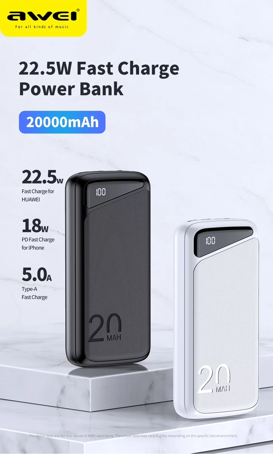 پاوربانک اوی مدل P104K ظرفیت 20000mAh فروشگاه اسپيگن ایران