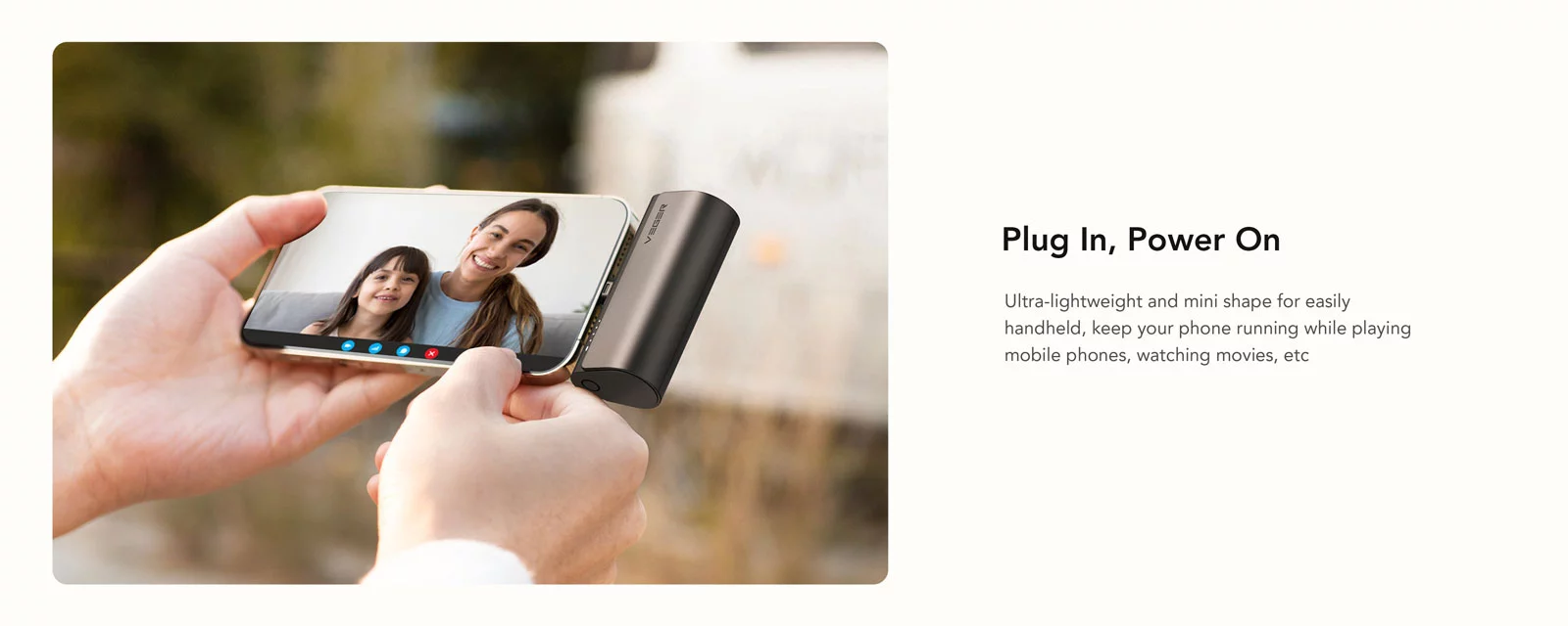 پاور بانک لایتنینگ برند وگر مدل VEGER PLUGON-L 5000mAh Power Bank فروشگاه اسپيگن ایران