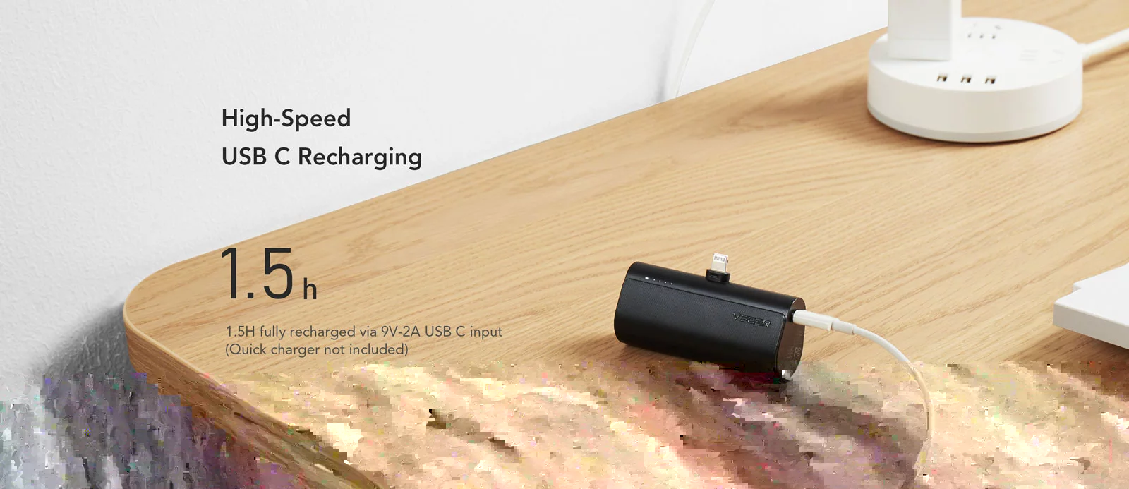 پاور بانک لایتنینگ برند وگر مدل VEGER PLUGON-L 5000mAh Power Bank فروشگاه اسپيگن ایران