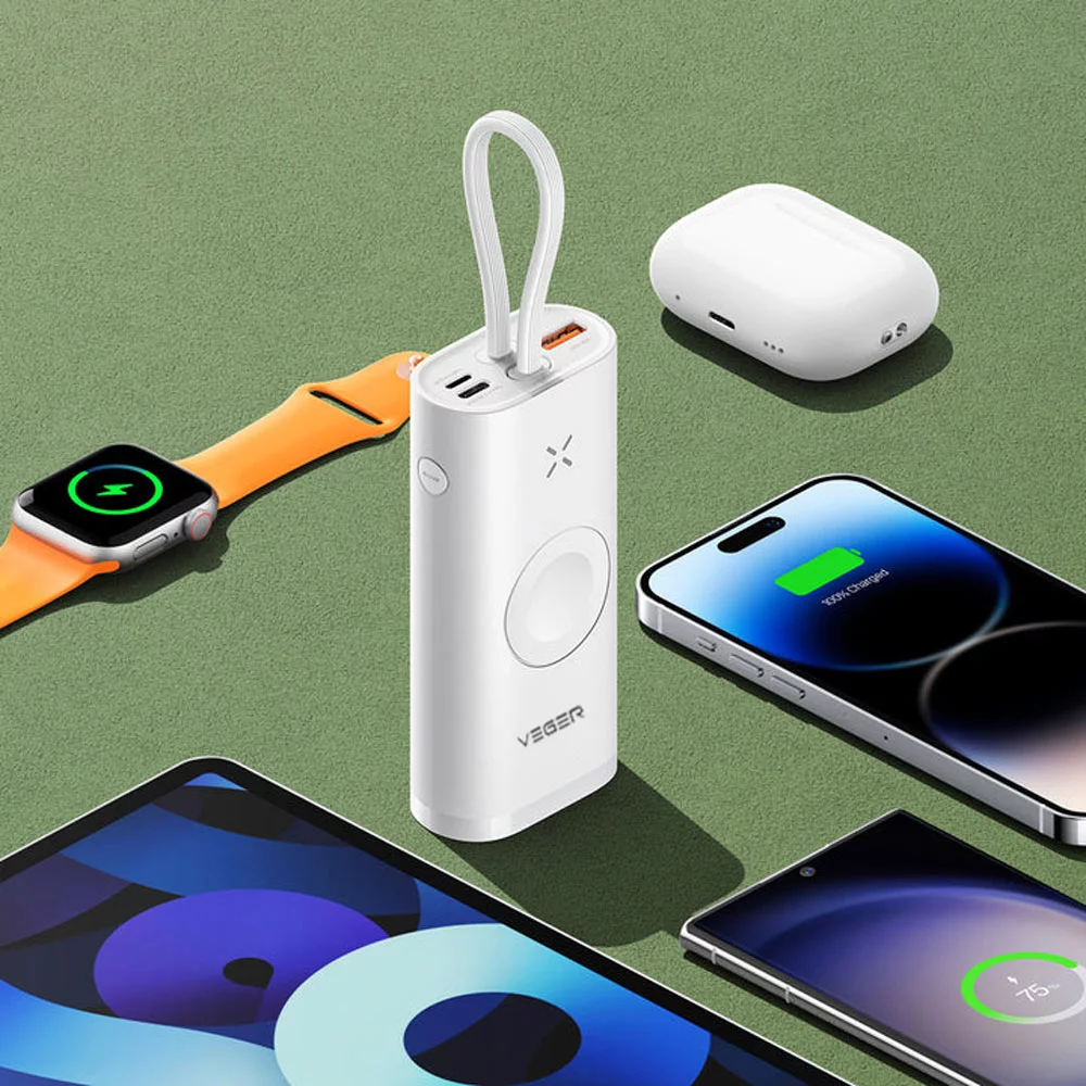 پاور بانک برند وگر مدل VEGER MagFan 10000mAh Power Bank 3 پاور بانک وگر VEGER MagFan 10000mAh