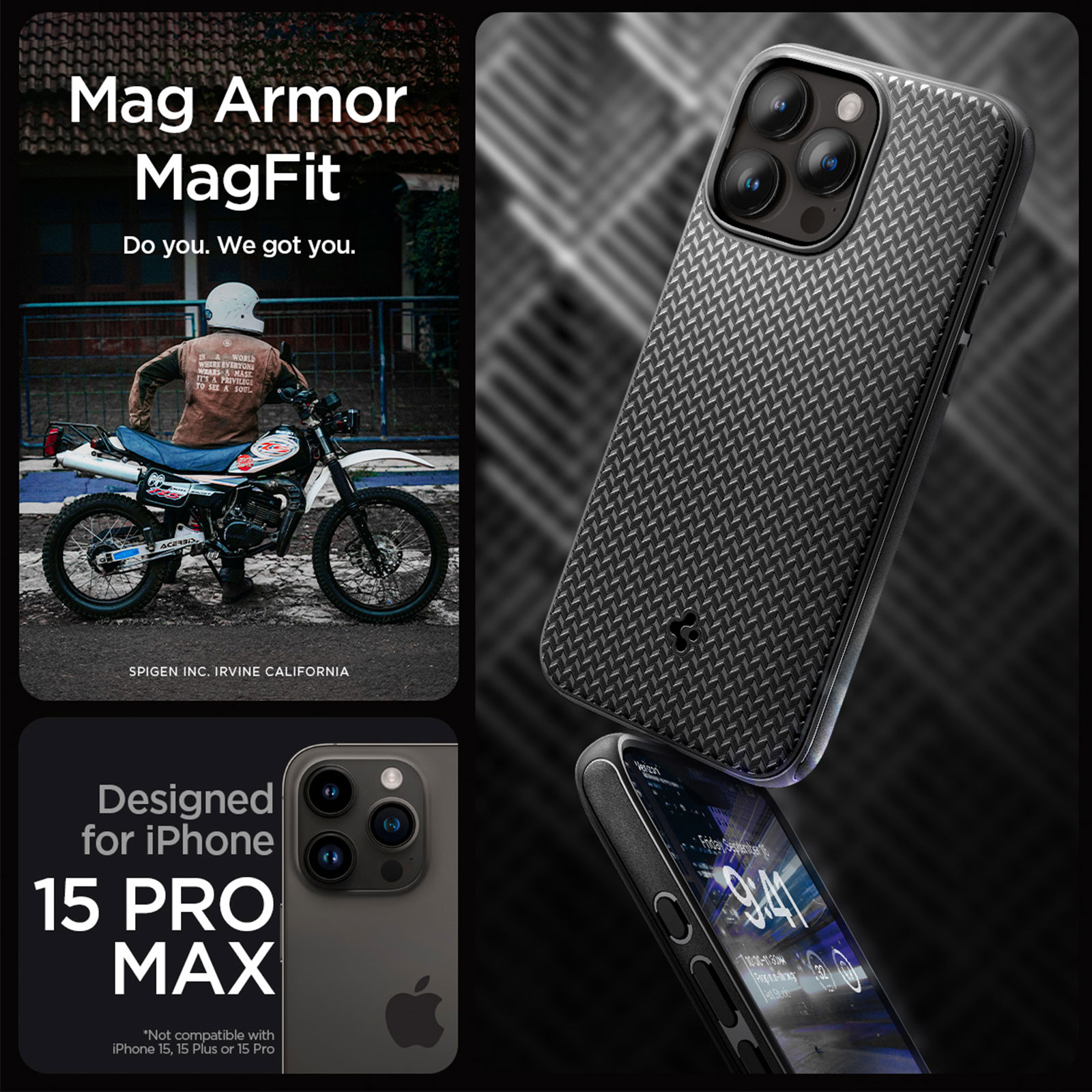 خرید قاب آیفون 15 پرو مکس اسپیگن Spigen Mag Armor MagFit for iPhone 15 Pro Max