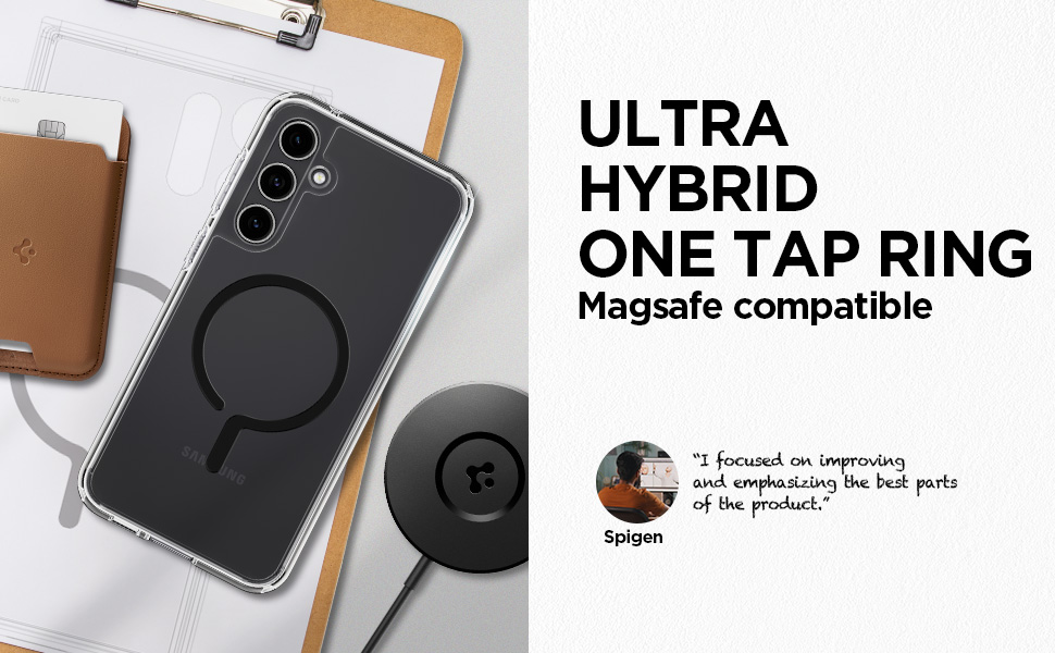 قاب گلکسی S23 FE برند اسپیگن Spigen Ultra Hybrid OneTap Metal Ring case for Galaxy S23 FE
