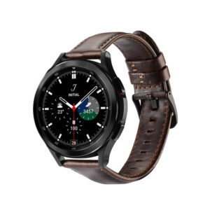 بند چرم طبیعی برند جیتک G-Tech Leather Classic Band 20mm قهوه ای