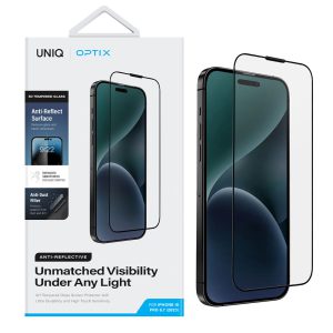 گلس ضد انعکاس آیفون 15 پرو مکس برند یونیک مدل UNIQ Optix Anti-Reflective