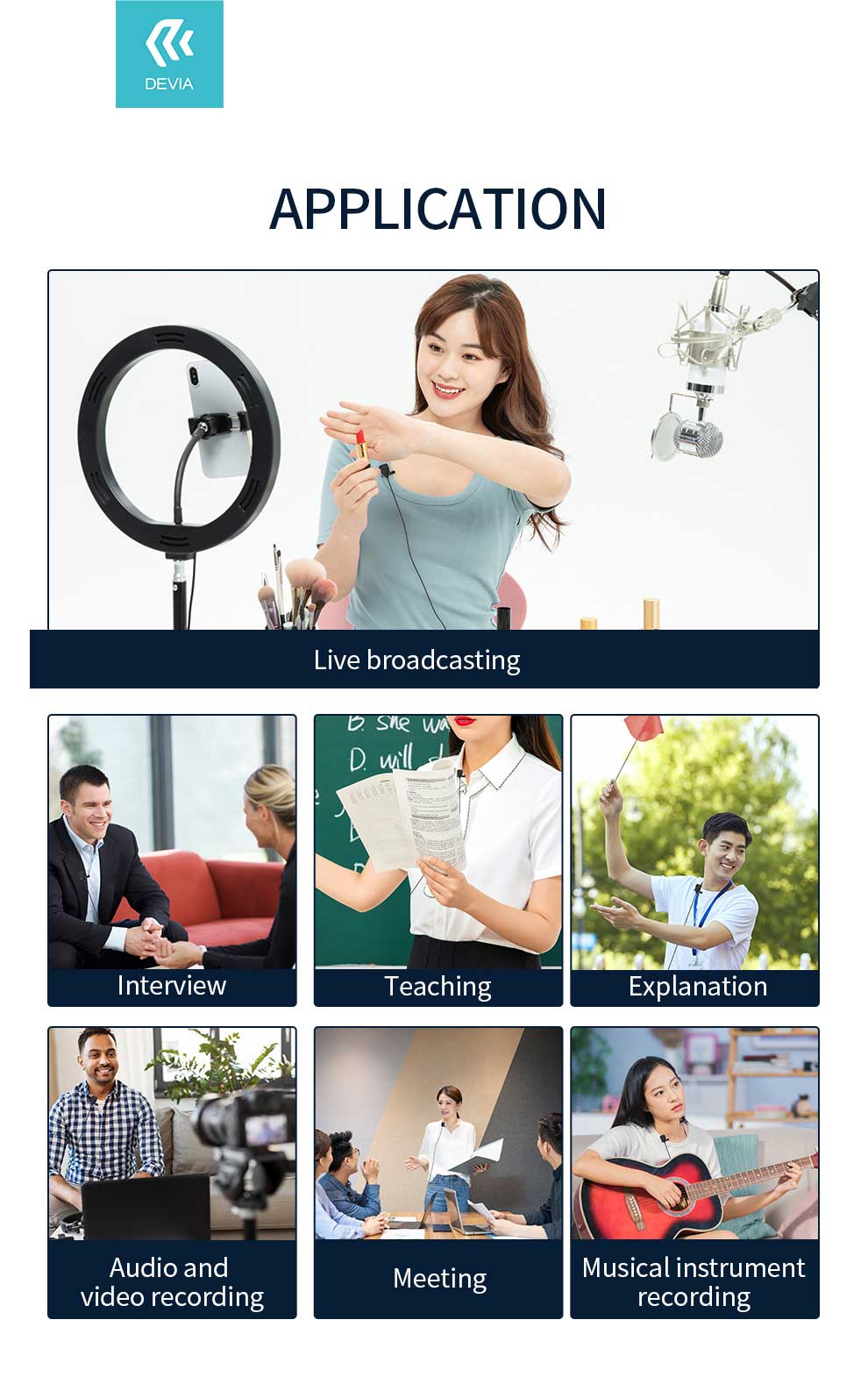 میکروفون دیویا Smart Series Wired Microphone (3.5mm) فروشگاه اسپيگن ایران