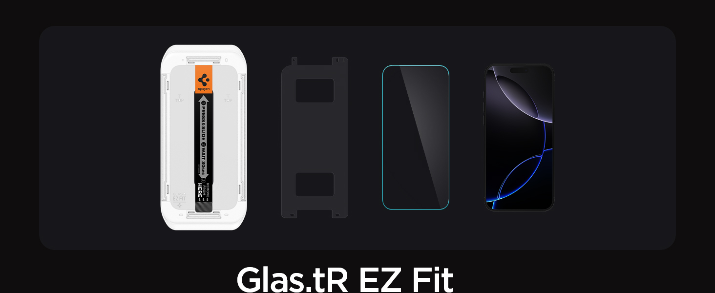 گلس آیفون 15/16 اسپیگن iPhone 15/16 Glas.tR EZ Fit HD همراه با ابزار نصب فروشگاه اسپيگن ایران