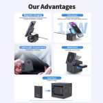 شارژر بیسیم مغناطیسی XO 3-in-1 Cube - Image 13