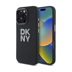 قاب آیفون 16 پرو مکس DKNY Liquid Silicone Metal Logo