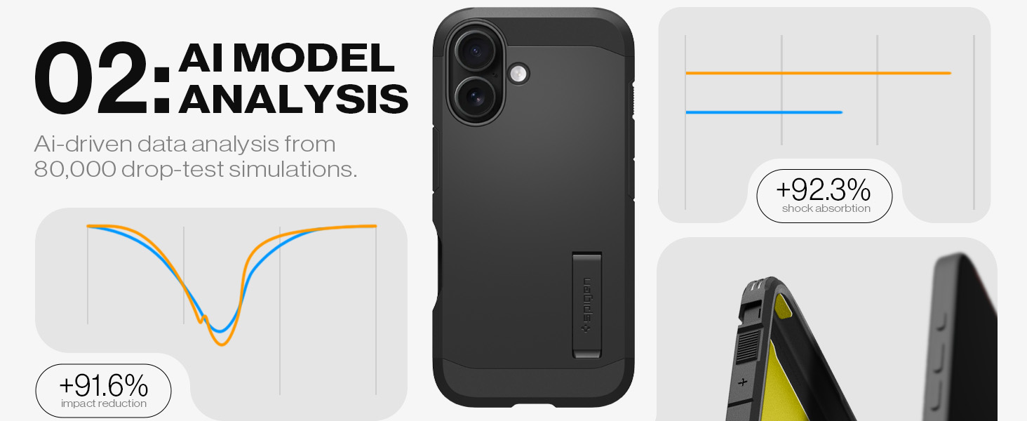 قاب آیفون ۱۶ اسپیگن Spigen Tough Armor AI for iPhone 16 فروشگاه اسپيگن ایران