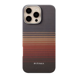 قاب آیفون ۱۶ پرو مکس برند پیتاکا مدلPITAKA StarPeak Tactile Woven（Sunset）