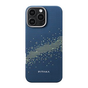 قاب آیفون ۱۶ پرو مکس برند پیتاکا مدلPITAKA StarPeak Tactile Woven（Milky way galaxy）