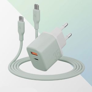 ست شارژر دیواری 35W و کابل USB-C بازیک Velox Bundle EU