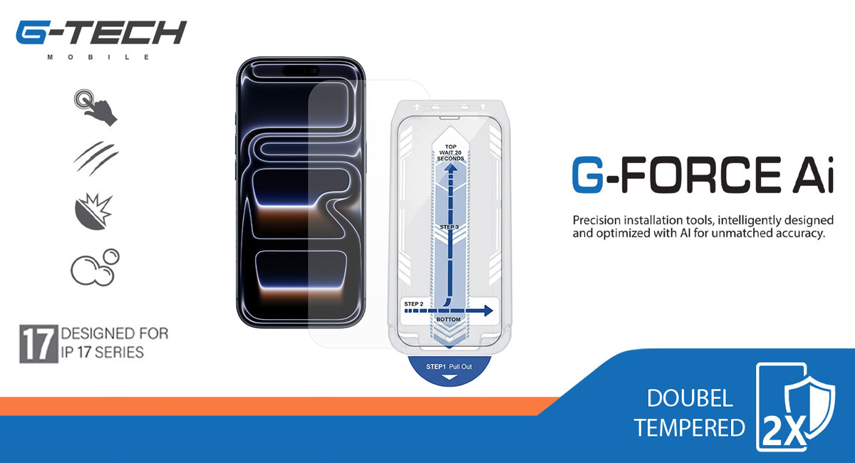 گلس آیفون 17 پرو G-TECH G-FORCE Ai فروشگاه اسپيگن ایران